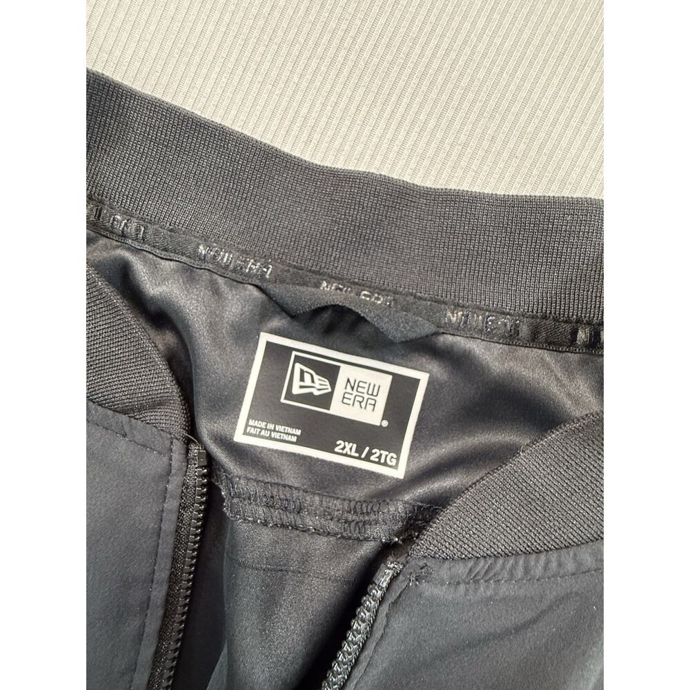 New Era LA Logo Batting Jacket 2XL Black Quarter Zip Short Sleeve - Picture 5 of 7